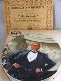 KNOWLES COLLECTOR PLATE ANNIE SERIES DADDY WARBUCKS  