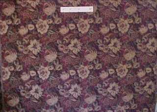 Up for sale is Floral Tapestry wine green and tan upholstery fabric.