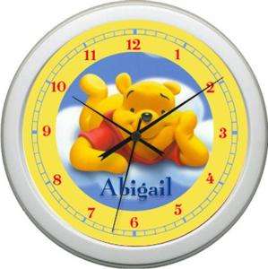 Personalized Pooh Bear in the Clouds Wall Clock  