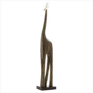 30.5 Modern Art African GIRAFFE STATUE~Striped/ Silver  