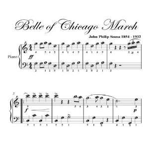   of Chicago March Sousa Easy Piano Sheet Music John Philip Sousa