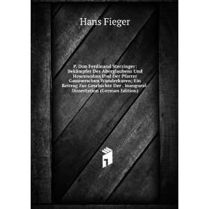   Der . Inaugural Dissertation (German Edition) Hans Fieger Books