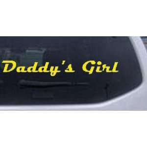 Yellow 18in X 2.7in    Daddys Girl Girlie Car Window Wall Laptop Decal 