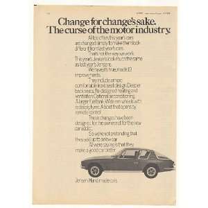    1969 Jensen Hand Made Car 19 Changes UK Print Ad: Home & Kitchen