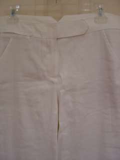Diane von Furstenberg White Linen Pants Sz 10 NWT $245  