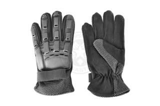 Force Nitrex Full Finger Tactical Rubberized Airsoft Gloves   Black 