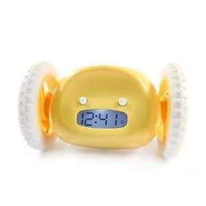  Running Alarm Clock on Wheels, Yellow Electronics