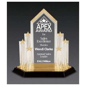  Star Corporate Award Acrylic Trophy 11W X 9 3/4T Office 