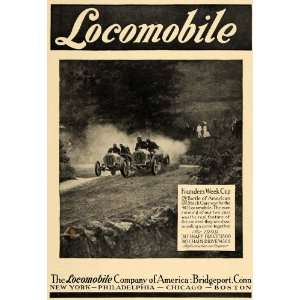   Ad Founders Week Cup Shaft Car Race Locomobile   Original Print Ad