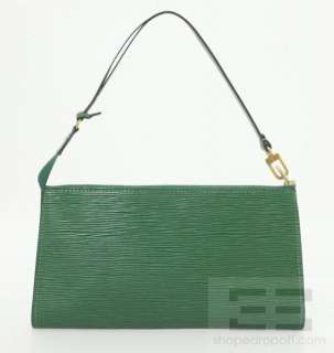 Louis Vuitton Borneo Green Epi Leather Pochette Accessories Bag  