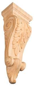   Corbel Hand Carved Solid Oak, Alder, Maple, or Cherry IWW349  