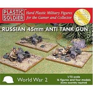  1/72nd WWII   Russian 45mm Anti Tank Gun Toys & Games