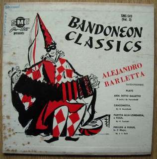 ALEJANDRO BARLETTA Pro Arte SMS 549 X RARE BANDONEON 10 EP  