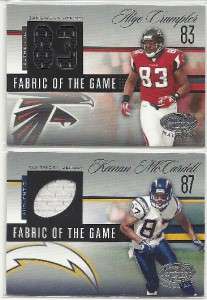 Lot: 10 dif. 2006 Leaf Certified NFL game, rookie jersey cards  