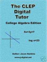 College Algebra CLEP Sample Test Math Solutions  