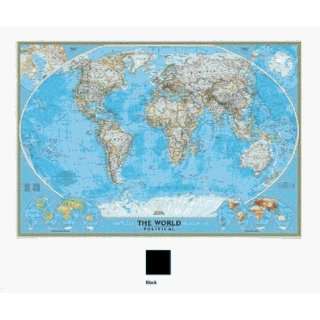   MME22008BL Classic World Enlarged Mounted Black Map Toys & Games
