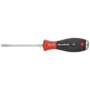 Wiha 53020 Slotted Screwdriver with SoftFinish Handle and Solid Metal 