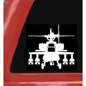 APACHE HELICOPTER   White 6 Vinyl STICKER / DECAL