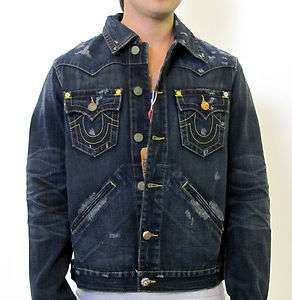 True Religion Jacket Johnny Vintage Shallow Blue Men New All Sizes 
