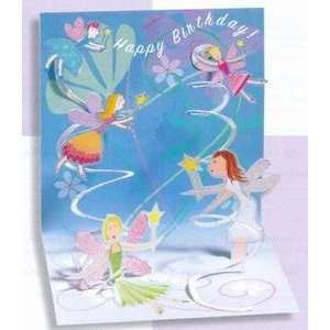   Greeting Card   Flowers and Fairies Pop Up