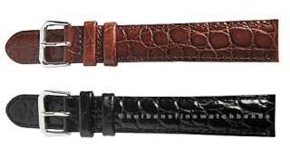 20mm Alligator Grain XL EXTRA LONG Black Leather deBeer Mens Watch 