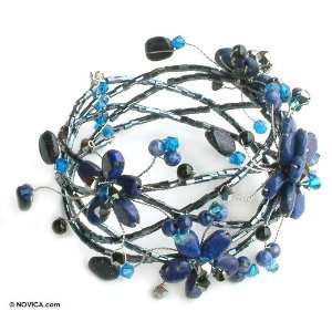  Lapis lazuli wrap bracelet, Garden Jewelry