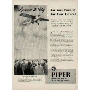   the PIPER CUB Trainer  1942 PIPER CUB Ad, A1492 