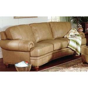  100% Top Grain Italian Leather 3 Seat Sofa Couch: Home & Kitchen
