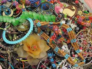 Bead Craft Lot 12 LB+ Harvest Altered Art Parts Findings Junk Glass 