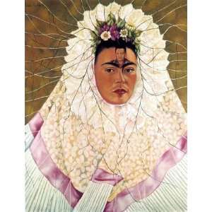    Portrait as a Tehumana Frida Kahlo Hand Painted Ar