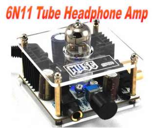 MUSE 6N11 Tube Class A Hybrid Tube Headphone Amplifier +power supply 