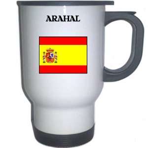  Spain (Espana)   ARAHAL White Stainless Steel Mug 