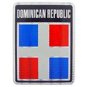  Dominican Republic Flag Sticker Automotive