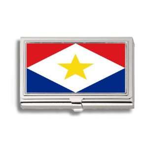    Saba Saban Flag Business Card Holder Metal Case: Office Products