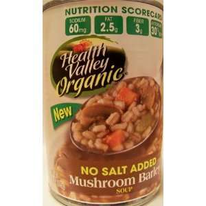 Healthy Valley Organic Mushroom Barley Soup  No Salt Added 15 oz.