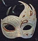HARLEQUIN Venetian Flame Mask Mardi Gras Gold RED Black items in 