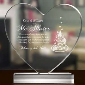    Heart Shape Valentine Wedding Plaque with Poem 
