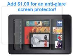 For  Kindle Fire Tablet Blue GENUINE LEATHER Case Cover  