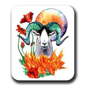 Aries Ram Zodiac Sign Art Mouse Pad