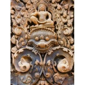  Detail of Stone Carvings, Banteay Srei, Angkor, Cambodia 
