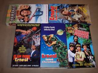 Ernest VHS lot Jim Varney saves christmas/slam dunk/goes to jail 