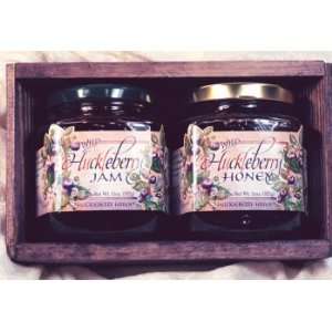 Wild Huckleberry Jam & Honey Gift Crate Grocery & Gourmet Food