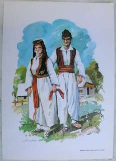 ca.1980 print Bosnia Folk Costume   vicinity of Travnik  