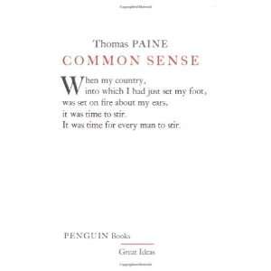    Common Sense (Penguin Great Ideas) [Paperback] Thomas Paine Books