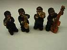 Vintage African American Jazz Band made of Resin. Set of 4. Great 