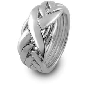  MENS 6 band STERLING SILVER Puzzle Ring MS 6NX Jewelry
