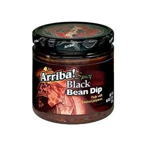 Arriba, Bean Dip Black Spicy, 16 Ounce (6 Pack)  Grocery 