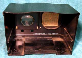 1948 Chinese Motif Westinghouse H 188 Black & Gold Bakelite Radio Exc 