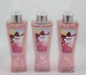 X3 Bath and Body Works PARIS AMOUR Body Spray Splash Fragrance Mist 