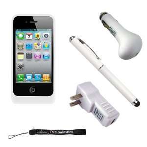   USB Home Charger + a Travel USB Car Charger Kit (White) Cell Phones